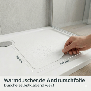 Antirutschfolie für die Dusche. Zuschneidbar, vollflächig selbstklebend und leicht wieder entfernbar