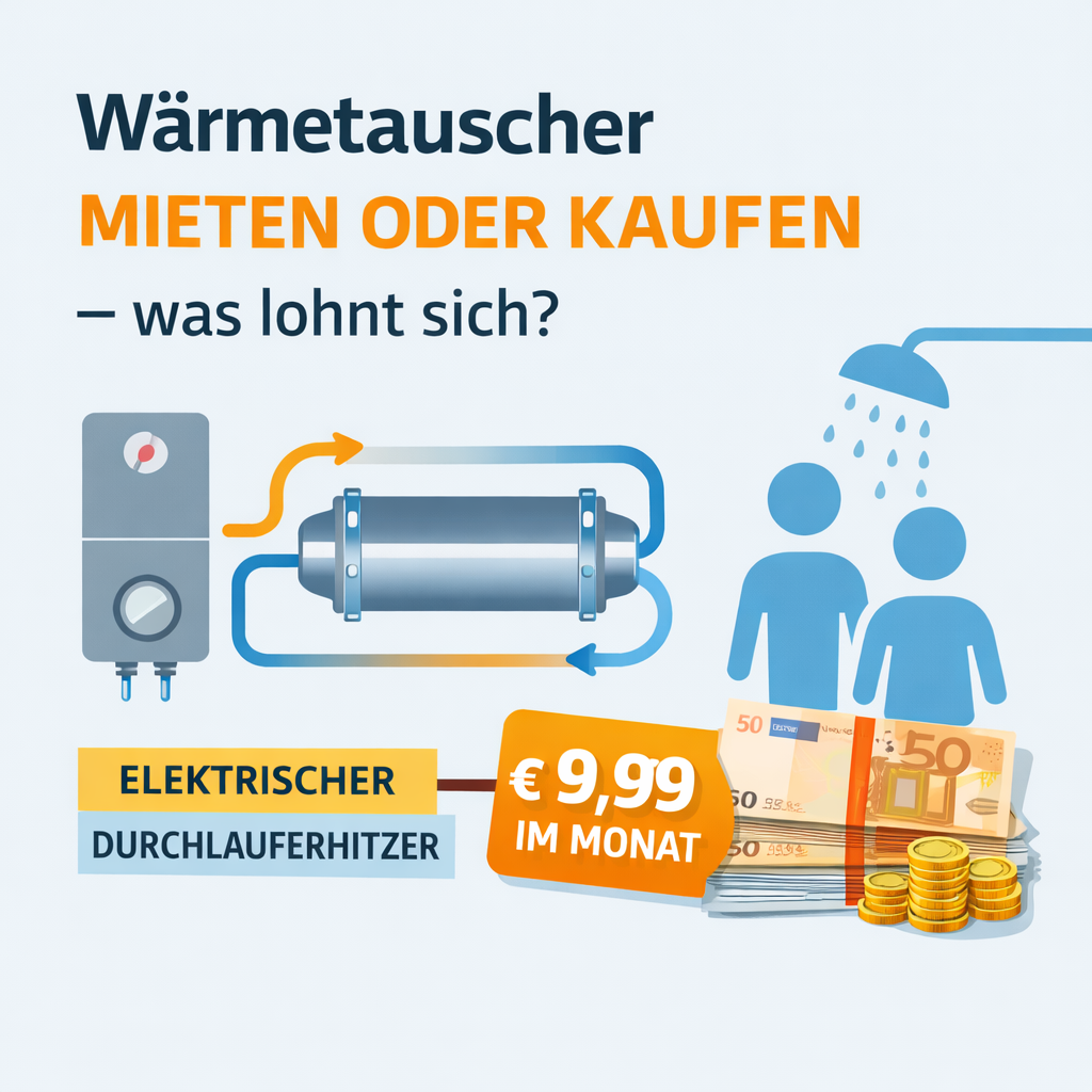 Wärmetauscher mieten oder kaufen – was lohnt sich bei elektrischem Durchlauferhitzer wirklich?